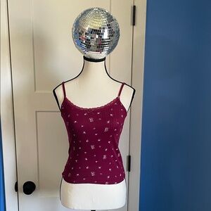 Wild Fable Maroon Floral Camisole